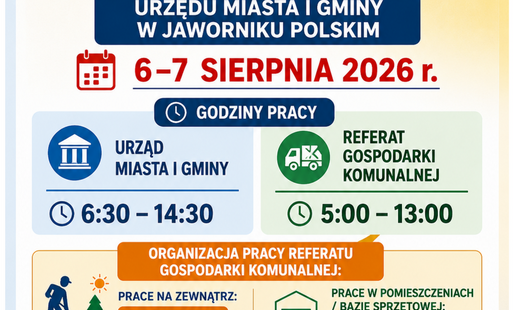 Zdjęcie do Tymczasowa zmiana godzin pracy Urzędu Miasta i Gminy