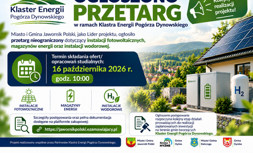 Ogłoszono przetarg w ramach Klastra Energii Pogórza Dynowskiego
