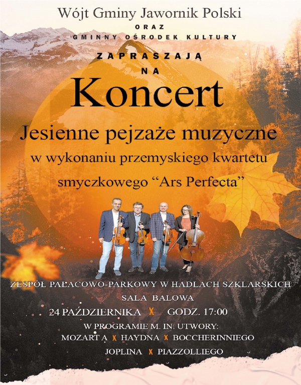 Read more about the article Koncert – Jesienne Pejzaże Muzyczne